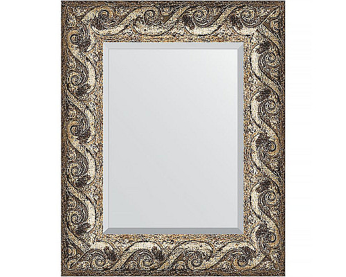 Приобрести Зеркало Evoform Exclusive 56х46 BY 1371 с фацетом в багетной раме - Фреска 84 мм в магазине сантехники Santeh-Crystal.ru