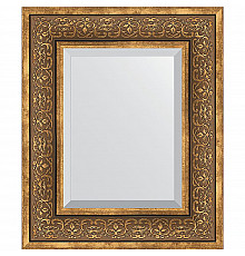 Зеркало Evoform Exclusive 59х49 BY 3370 с фацетом в багетной раме - Вензель бронзовый 101 мм