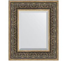 Зеркало Evoform Exclusive 59х49 BY 3371 с фацетом в багетной раме - Вензель серебряный 101 мм