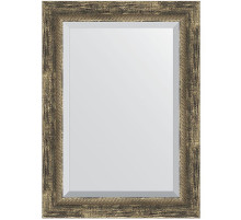 Зеркало Evoform Exclusive 73х53 BY 3382 с фацетом в багетной раме - Старое дерево с плетением 70 мм