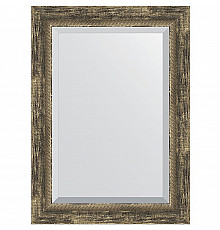 Зеркало Evoform Exclusive 73х53 BY 3382 с фацетом в багетной раме - Старое дерево с плетением 70 мм