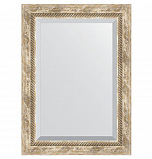 Зеркало Evoform Exclusive 73х53 BY 3381 с фацетом в багетной раме - Прованс с плетением 70 мм