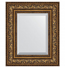 Зеркало Evoform Exclusive 60х50 BY 3375 с фацетом в багетной раме - Виньетка состаренная бронза 109 мм