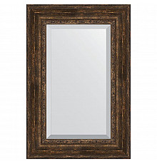 Зеркало Evoform Exclusive 92х62 BY 3430 с фацетом в багетной раме - Состаренное дерево с орнаментом 120 мм