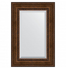 Зеркало Evoform Exclusive 92х62 BY 3429 с фацетом в багетной раме - Состаренная бронза с орнаментом 120 мм