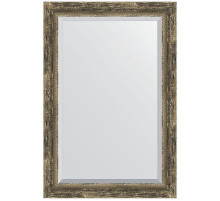 Зеркало Evoform Exclusive 93х63 BY 3434 с фацетом в багетной раме - Старое дерево с плетением 70 мм