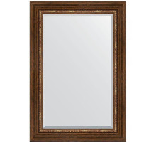 Зеркало Evoform Exclusive 96х66 BY 3439 с фацетом в багетной раме - Римская бронза 88 мм