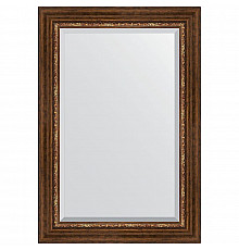 Зеркало Evoform Exclusive 96х66 BY 3439 с фацетом в багетной раме - Римская бронза 88 мм