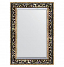 Зеркало Evoform Exclusive 99х69 BY 3449 с фацетом в багетной раме - Вензель серебряный 101 мм