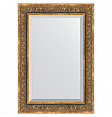 Зеркало Evoform Exclusive 99х69 BY 3448 с фацетом в багетной раме - Вензель бронзовый 101 мм