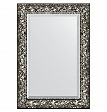 Зеркало Evoform Exclusive 99х69 BY 3442 с фацетом в багетной раме - Византия серебро 99 мм