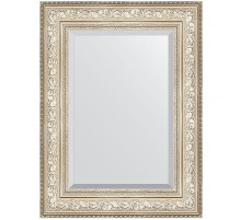 Зеркало Evoform Exclusive 80х60 BY 3400 с фацетом в багетной раме - Виньетка серебро 109 мм