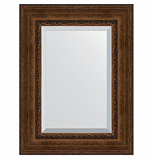 Зеркало Evoform Exclusive 82х62 BY 3403 с фацетом в багетной раме - Состаренная бронза с орнаментом 120 мм