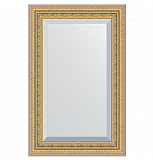 Зеркало Evoform Exclusive 85х55 BY 1234 с фацетом в багетной раме - Сусальное золото 80 мм