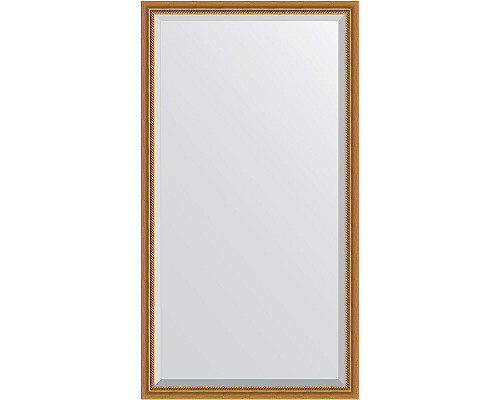 Приобрести Зеркало Evoform Exclusive Floor 198х108 BY 6141 с фацетом в багетной раме - Состаренное золото с плетением 70 мм в магазине сантехники Santeh-Crystal.ru