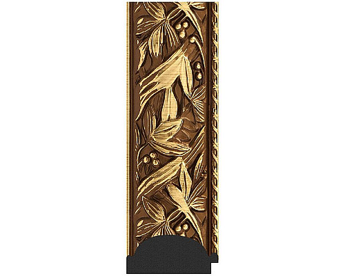 Приобрести Зеркало Evoform Exclusive Floor 203х114 BY 6164 с фацетом в багетной раме - Византия золото 99 мм в магазине сантехники Santeh-Crystal.ru