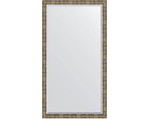 Заказать Зеркало Evoform Exclusive Floor 198х108 BY 6147 с фацетом в багетной раме - Серебряный бамбук 73 мм в магазине сантехники Santeh-Crystal.ru