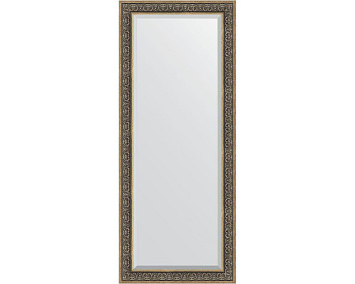 Купить Зеркало Evoform Exclusive Floor 204х84 BY 6132 с фацетом в багетной раме - Вензель серебряный 101 мм в магазине сантехники Santeh-Crystal.ru