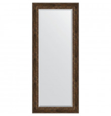 Зеркало Evoform Exclusive Floor 207х87 BY 6140 с фацетом в багетной раме - Состаренное дерево с орнаментом 120 мм