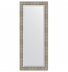 Зеркало Evoform Exclusive Floor 205х85 BY 6134 с фацетом в багетной раме - Барокко серебро 106 мм
