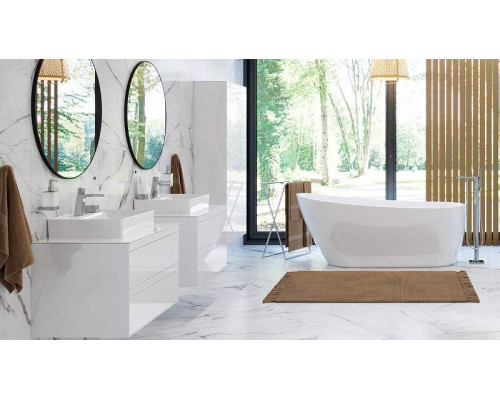 Приобрести Шкаф пенал Excellent Finli 40 MLEX.1201.400.WHWH подвесной Белый глянец в магазине сантехники Santeh-Crystal.ru