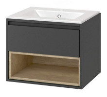 Тумба под раковину Excellent Tuto 60 MLEX.0101.600.GRBL подвесная Серый Дуб