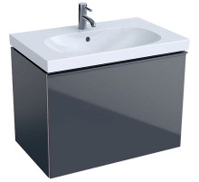 Тумба под раковину Geberit (Keramag) Acanto 74 500.611.JK.2 подвесная Темно-серая глянцевая