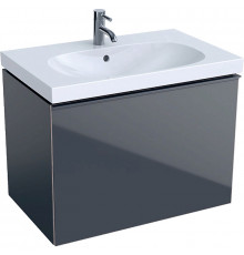 Тумба под раковину Geberit (Keramag) Acanto 74 500.611.JK.2 подвесная Темно-серая глянцевая