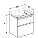 Заказать Комплект мебели для ванной Geberit Smyle Square 60 529.352.00.6 подвесной Белый глянец в магазине сантехники Santeh-Crystal.ru