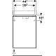 Купить Тумба под раковину Geberit Smyle Square 44 L 500.351.JL.1 подвесная Песчаный глянец в магазине сантехники Santeh-Crystal.ru