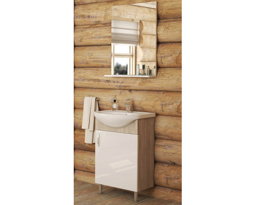 Купить Комплект мебели для ванной Grossman Eco Line 50 105206 Белый Дуб сонома в магазине сантехники Santeh-Crystal.ru