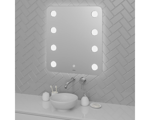 Приобрести Зеркало Grossman Neon 60 146080 с подсветкой с сенсорным выключателем в магазине сантехники Santeh-Crystal.ru