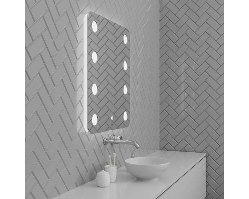 Купить Зеркало Grossman Neon 70 147080 с подсветкой с сенсорным выключателем в магазине сантехники Santeh-Crystal.ru