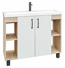 Тумба под раковину Grossman Флай 100 101001 Дуб сонома Белая