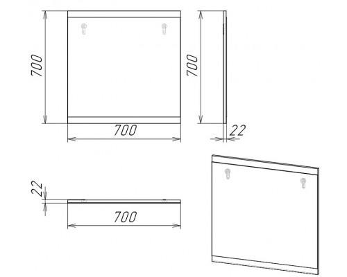 Заказать Зеркало Grossman Смарт 70 207005 Графит в магазине сантехники Santeh-Crystal.ru