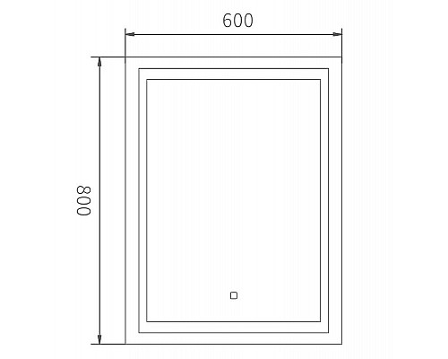 Заказать Зеркало Haiba 60 HB660 с подсветкой с сенсорным выключателем в магазине сантехники Santeh-Crystal.ru