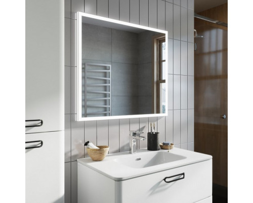 Заказать Тумба с раковиной Iddis Brick 80 подвесная Белая в магазине сантехники Santeh-Crystal.ru