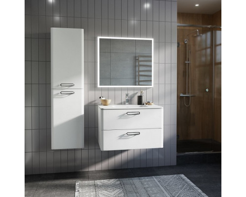 Заказать Тумба с раковиной Iddis Brick 80 подвесная Белая в магазине сантехники Santeh-Crystal.ru