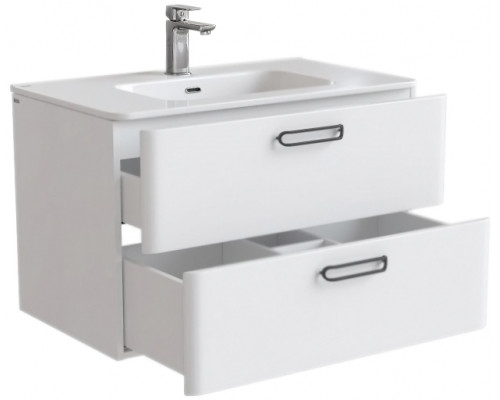 Заказать Тумба с раковиной Iddis Brick 80 подвесная Белая в магазине сантехники Santeh-Crystal.ru