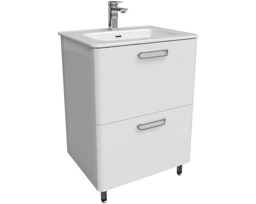 Приобрести Тумба с раковиной Iddis Brick 60 BRI60WFi95K Белая в магазине сантехники Santeh-Crystal.ru