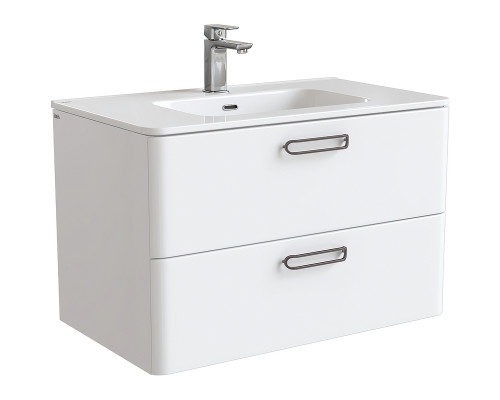 Заказать Тумба под раковину Iddis Brick 80 BRI80W0i95 подвесная Белая глянцевая в магазине сантехники Santeh-Crystal.ru