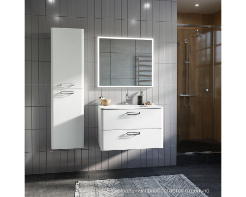 Заказать Тумба под раковину Iddis Brick 80 BRI80W0i95 подвесная Белая глянцевая в магазине сантехники Santeh-Crystal.ru