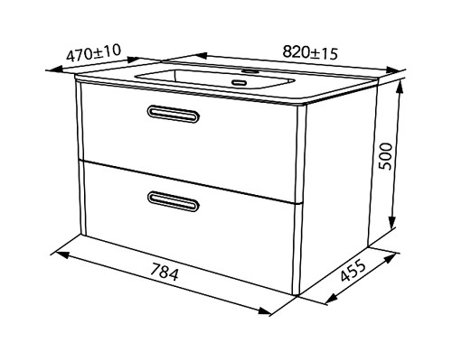 Заказать Тумба под раковину Iddis Brick 80 BRI80W0i95 подвесная Белая глянцевая в магазине сантехники Santeh-Crystal.ru
