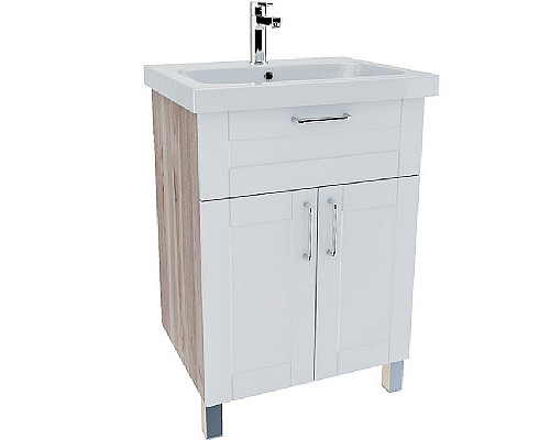 Купить Тумба под раковину Iddis New Sena 60 NSE60W2i95 Белая Дерево в магазине сантехники Santeh-Crystal.ru