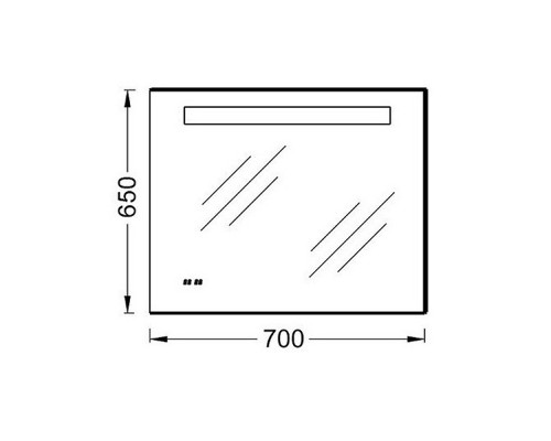 Приобрести Зеркало Jacob Delafon 70 EB1159-NF с подсветкой с часами, подогревом и ИК-выключателем в магазине сантехники Santeh-Crystal.ru