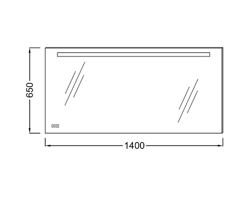Приобрести Зеркало Jacob Delafon 140 EB1165-NF с подсветкой с часами, подогревом и ИК-выключателем в магазине сантехники Santeh-Crystal.ru
