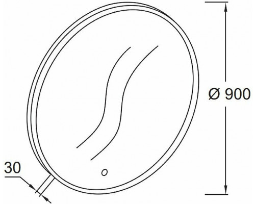 Заказать Зеркало Jacob Delafon 90 EB1456-NF с подсветкой с ИК-сенсором в магазине сантехники Santeh-Crystal.ru