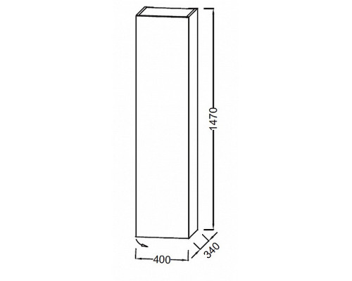 Заказать Шкаф пенал Jacob Delafon 40 R EB1850D-G1C подвесной Белый глянцевый в магазине сантехники Santeh-Crystal.ru