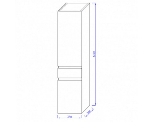 Заказать Шкаф пенал Jacob Delafon Madeleine 35 EB2069G-J51 L подвесной Белый матовый в магазине сантехники Santeh-Crystal.ru