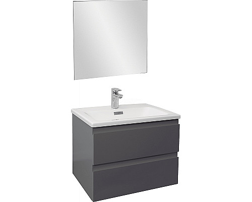 Купить Тумба под раковину Jacob Delafon Madeleine 60 EB2052-J54 подвесная Серая матовая в магазине сантехники Santeh-Crystal.ru